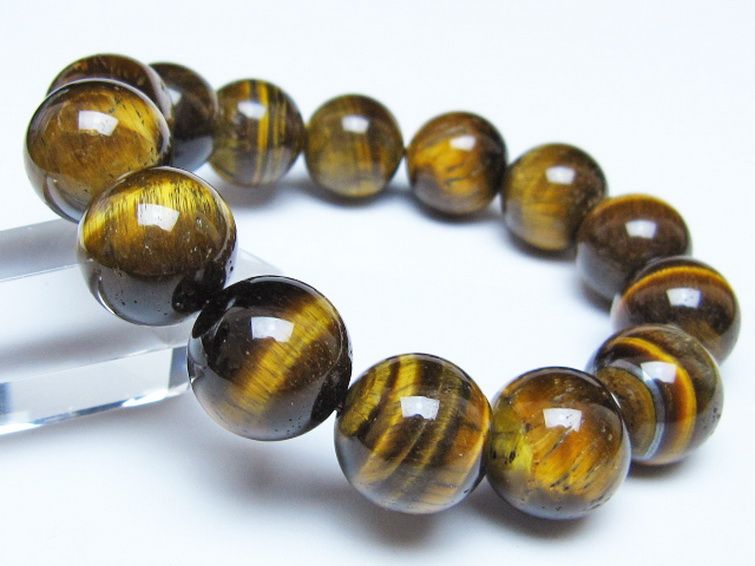 タイガーアイ※黄虎目石ブレスレット 16mm [t30-14336] 1枚目