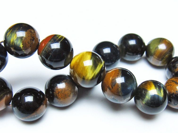 ミックスタイガーアイブレスレット 14mm [t31-6142] 2枚目