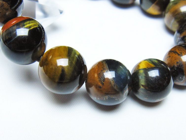 ミックスタイガーアイブレスレット 14mm [t31-6142] 3枚目