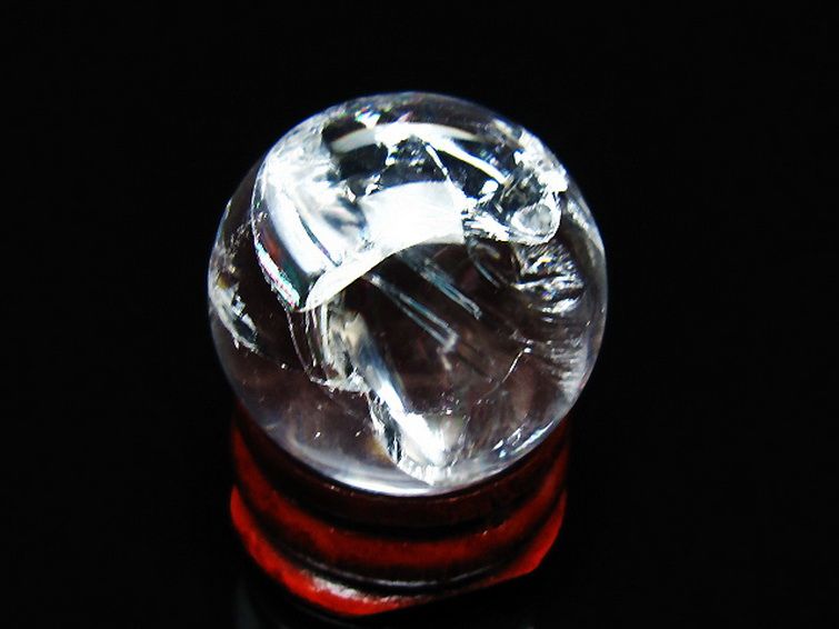 虹入りヒマラヤ水晶丸玉 26mm [t317-5365] 1枚目