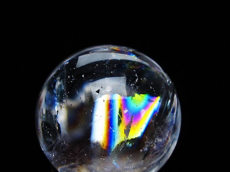 虹入りヒマラヤ水晶丸玉 28mm [t317-5383] 2枚目