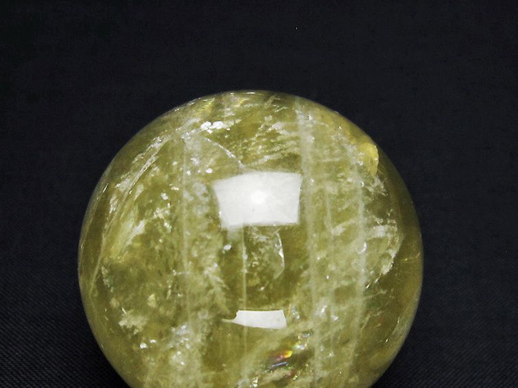 シトリン水晶丸玉 43mm [T318-5754] 2枚目
