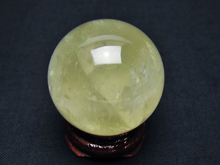 シトリン水晶丸玉 32mm [T318-6096] 3枚目