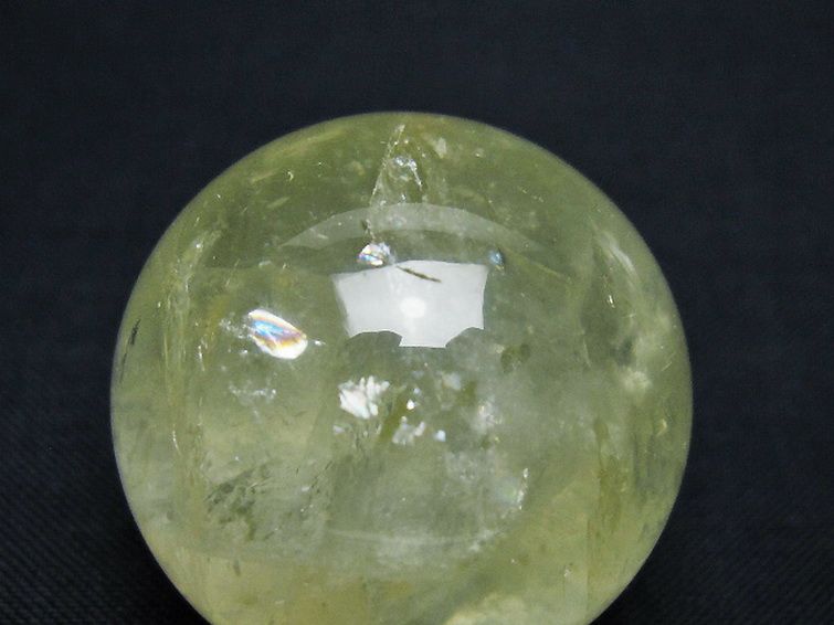 シトリン水晶丸玉 31mm [T318-6183] 2枚目