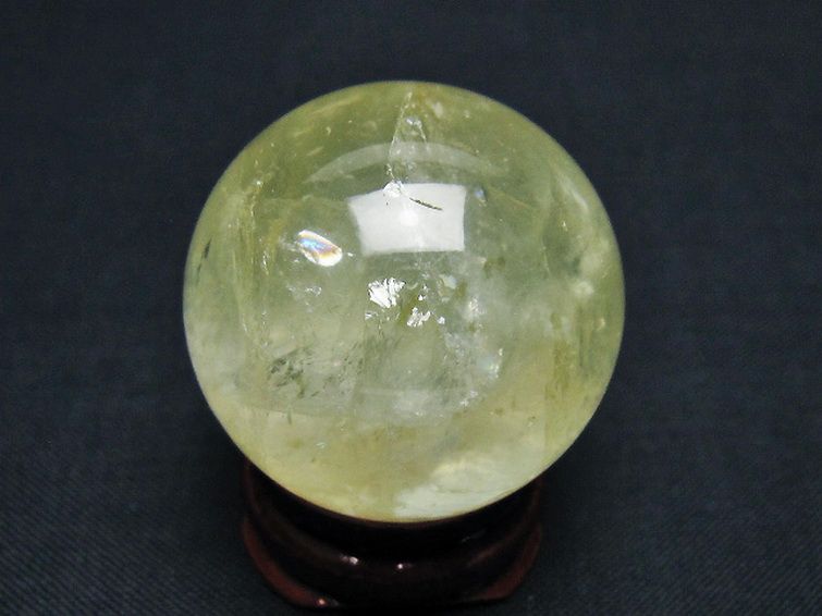 シトリン水晶丸玉 31mm [T318-6183] 3枚目