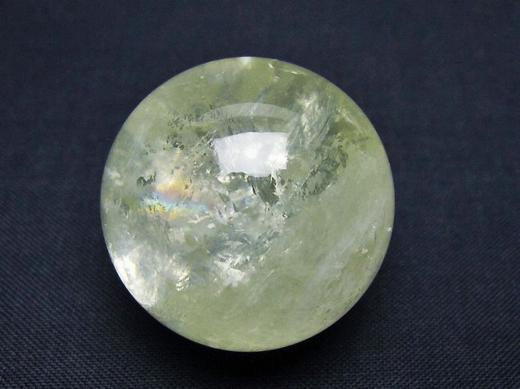 シトリン水晶丸玉 32mm [T318-6186] 1枚目