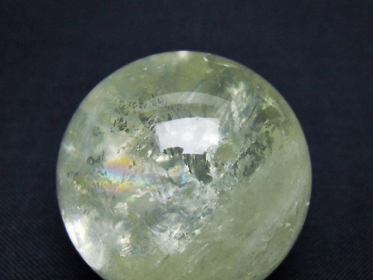 シトリン水晶丸玉 32mm [T318-6186] 2枚目