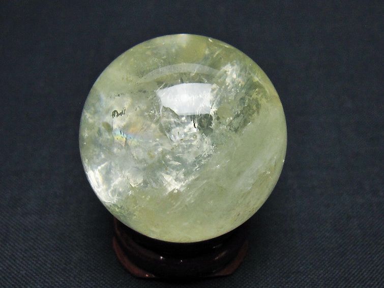 シトリン水晶丸玉 32mm [T318-6186] 3枚目