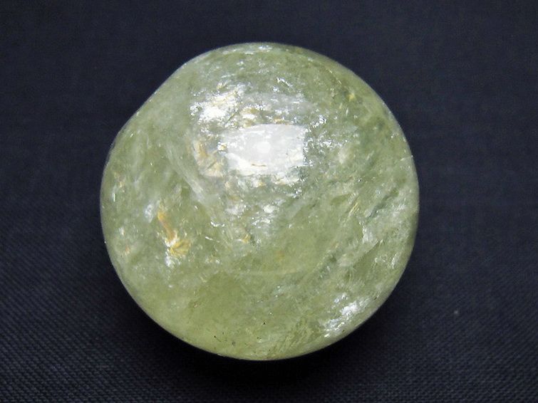 シトリン水晶丸玉 33mm [T318-6195] 1枚目