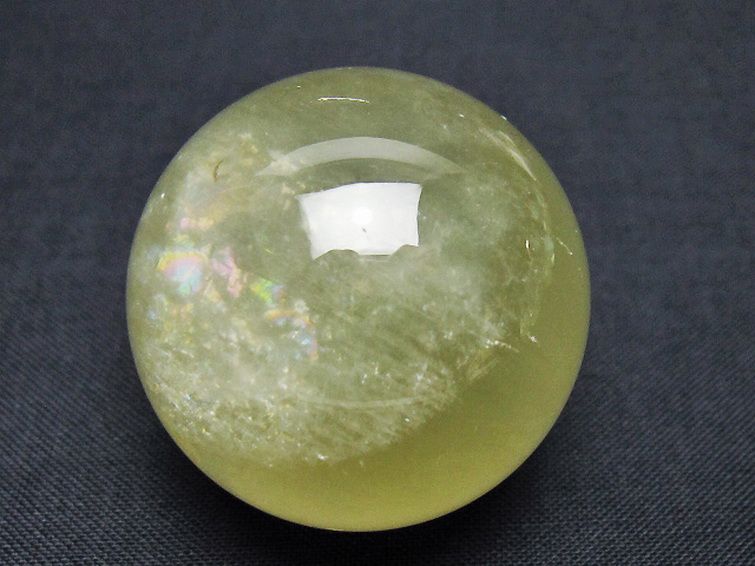 シトリン水晶丸玉 35mm [T318-6207] 1枚目