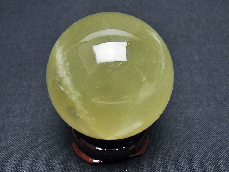 シトリン水晶丸玉 35mm [T318-6207] 3枚目