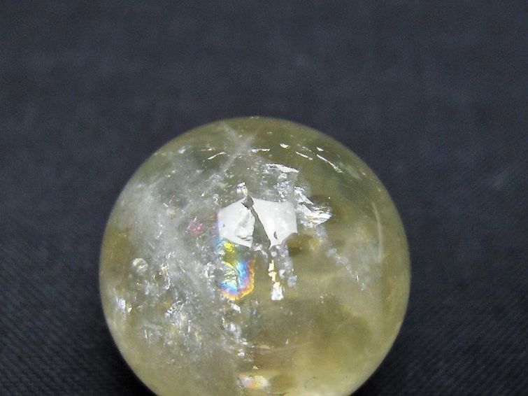 シトリン水晶丸玉 23mm [t318-6368] 2枚目