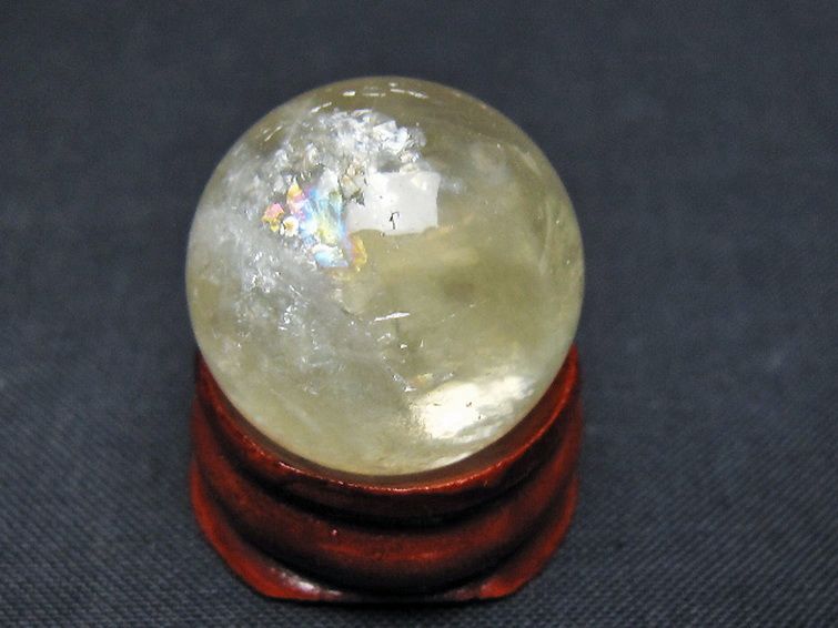 シトリン水晶丸玉 23mm [t318-6368] 3枚目