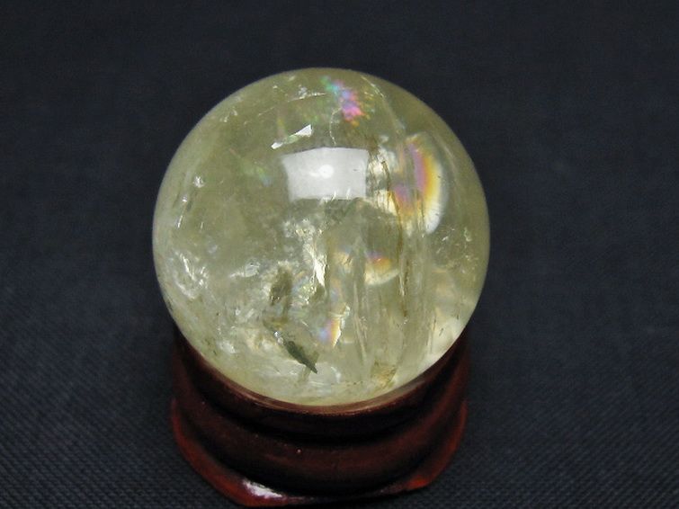 シトリン水晶丸玉 25mm [t318-6382] 3枚目