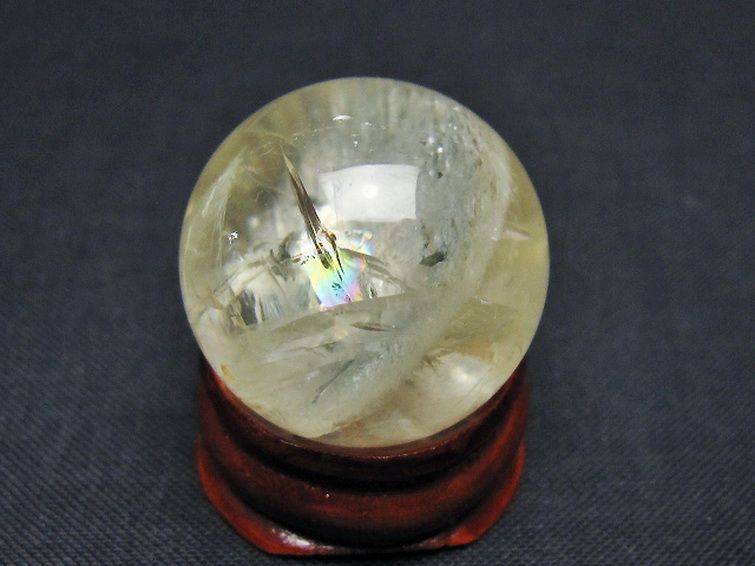 シトリン水晶丸玉 25mm [t318-6399] 3枚目