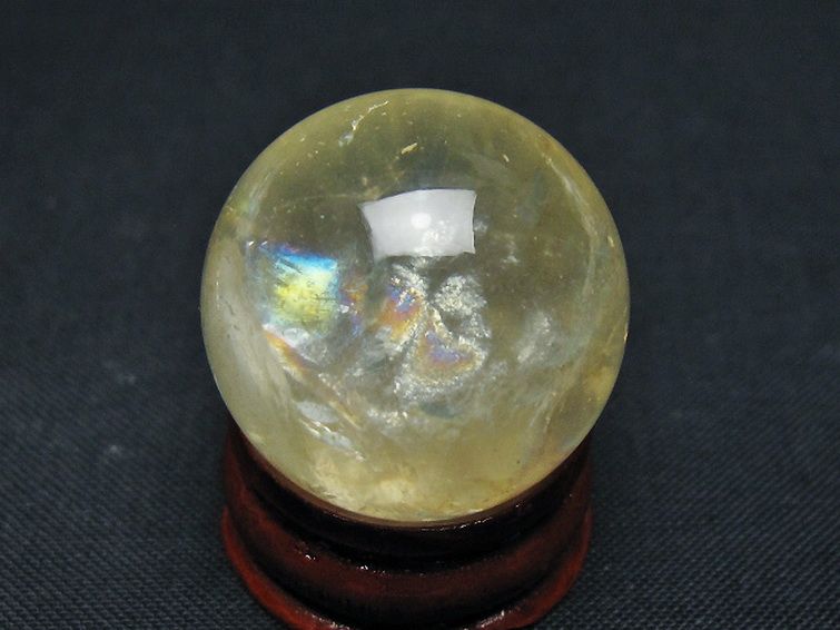 シトリン水晶丸玉 25mm [t318-6406] 3枚目