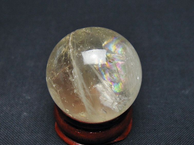 シトリン水晶丸玉 27mm [t318-6410] 3枚目