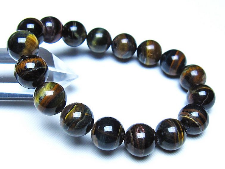 ミックスタイガーアイブレスレット 12mm [t32-7440] 1枚目