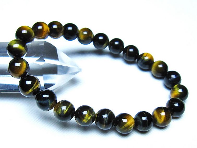 ミックスタイガーアイブレスレット 8mm [t32-7489] 1枚目