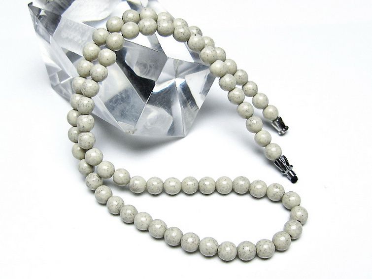 台湾産 北投石 天然ラジウム効果 ネックレス 6mm [t323-3133] 2枚目