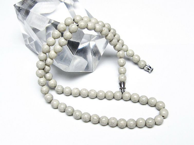 台湾産 北投石 天然ラジウム効果 ネックレス 6mm [t323-3162] 2枚目