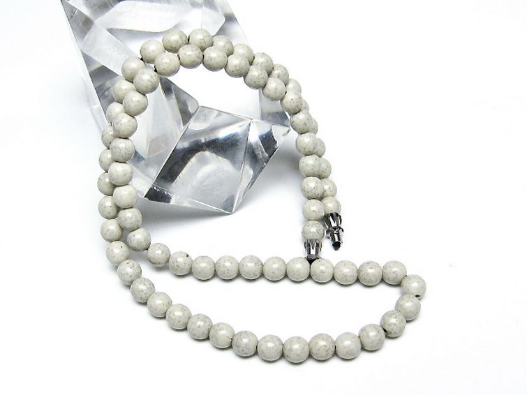 台湾産 北投石 天然ラジウム効果 ネックレス 6mm [t323-3182] 2枚目