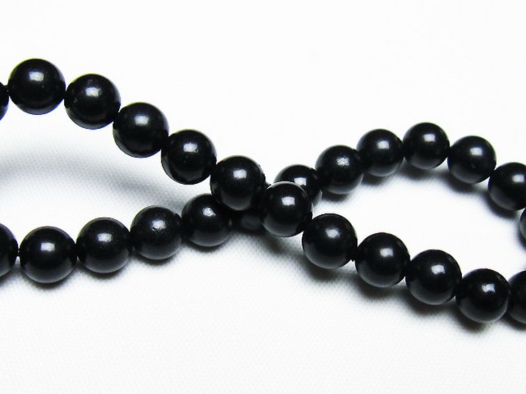 北海道上ノ国町産 ブラックシリカブレスレット 7mm [T325-5170] 2枚目