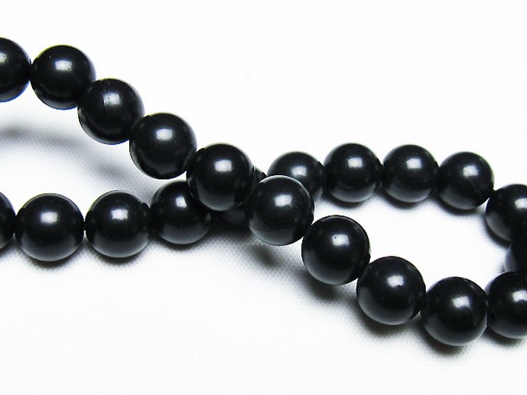 北海道上ノ国町産 ブラックシリカブレスレット 8mm [T325-5180] 2枚目