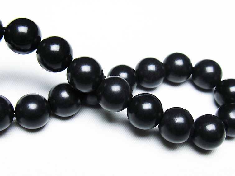 北海道上ノ国町産 ブラックシリカブレスレット 10mm [T325-5223] 2枚目