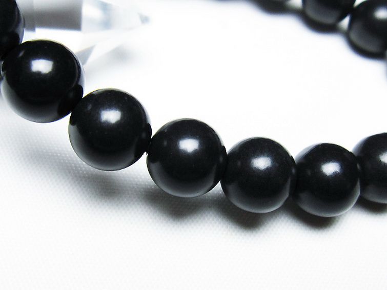 北海道上ノ国町産 ブラックシリカブレスレット 10mm [T325-5223] 3枚目