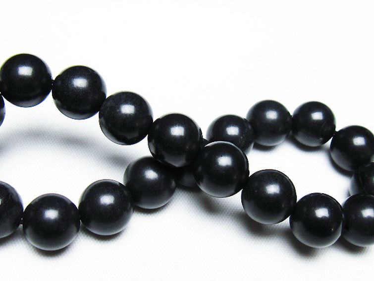 北海道上ノ国町産 ブラックシリカブレスレット 10mm [T325-5231] 2枚目