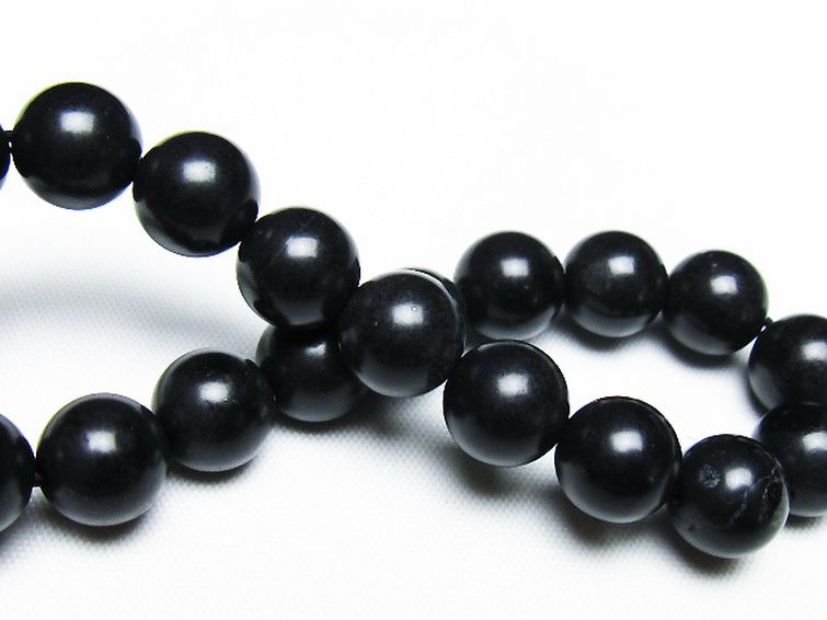 北海道上ノ国町産 ブラックシリカブレスレット 10mm [T325-5233] 2枚目