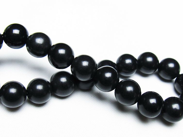 北海道上ノ国町産 ブラックシリカブレスレット 10mm [T325-5240] 2枚目