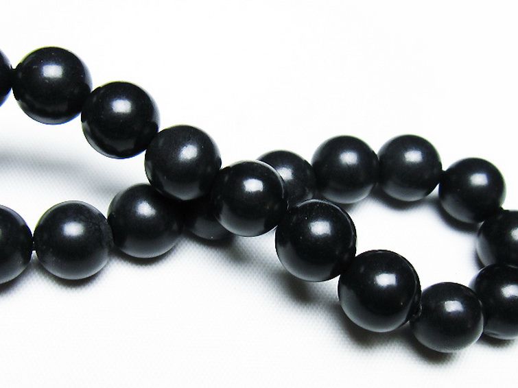 北海道上ノ国町産 ブラックシリカブレスレット 10mm [T325-5246] 2枚目