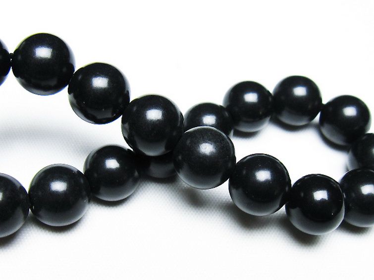 北海道上ノ国町産 ブラックシリカブレスレット 11mm [T325-5248] 2枚目