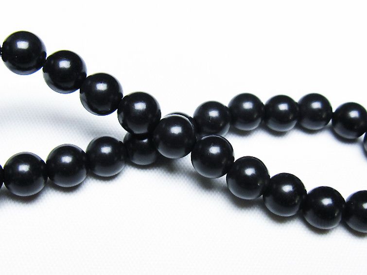 北海道上ノ国町産 ブラックシリカブレスレット 7mm [t325-5315] 2枚目