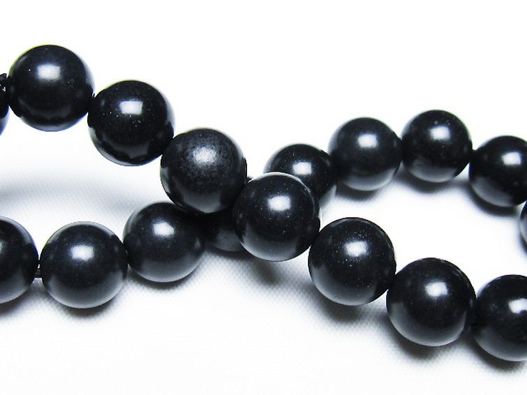 北海道上ノ国町産 ブラックシリカブレスレット 10mm [t325-5373] 2枚目
