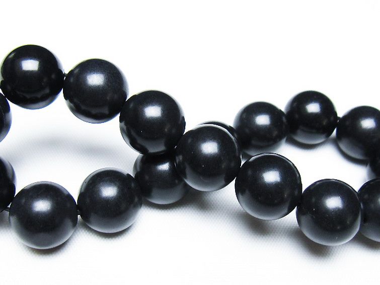 北海道上ノ国町産 ブラックシリカブレスレット 12mm [t325-5432] 2枚目