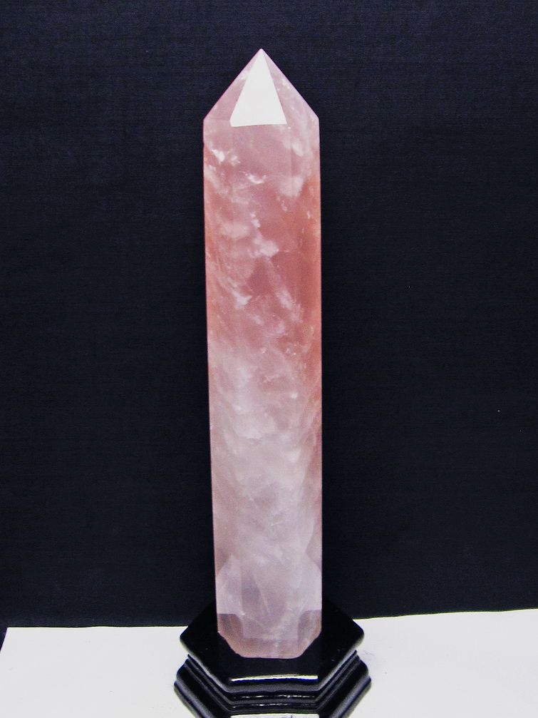 ローズクォーツ六角柱[T332-5368] 1枚目