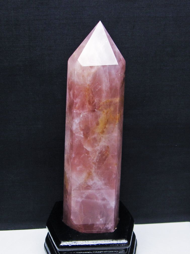 ローズクォーツ六角柱[T332-5673] 1枚目