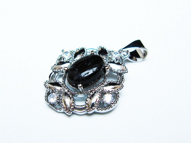 ブラックルチルクォーツペンダント [t343-1597] 3枚目