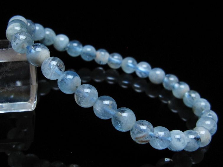 アクアマリンブレスレット 6mm [t35-20369] 1枚目