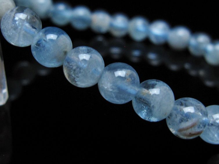 アクアマリンブレスレット 6mm [t35-20369] 3枚目
