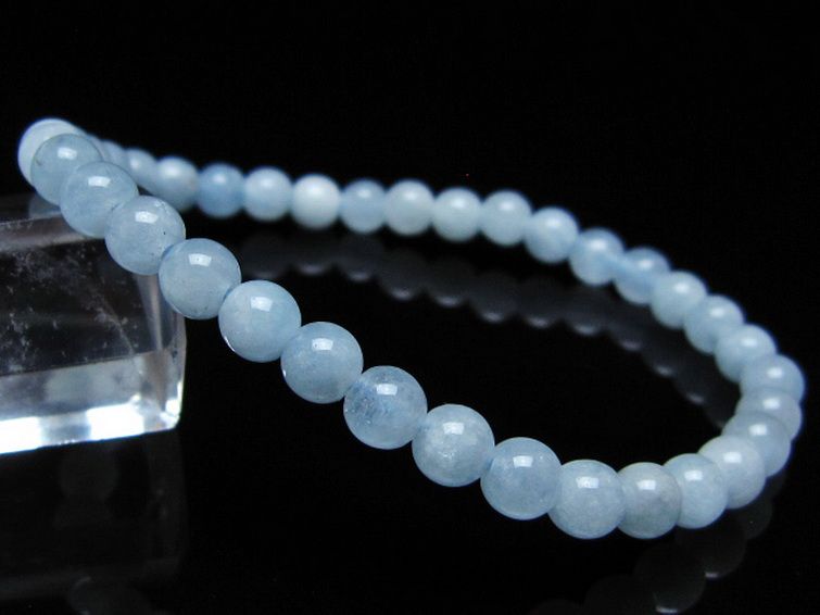 アクアマリンブレスレット 5mm [t35-20762] 1枚目