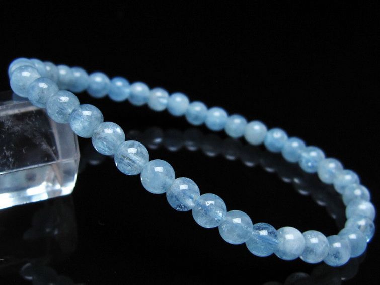アクアマリンブレスレット 5mm [t35-20807] 1枚目