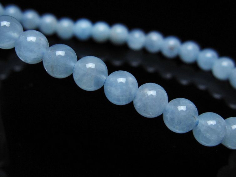 アクアマリンブレスレット 5mm [t35-20808] 3枚目