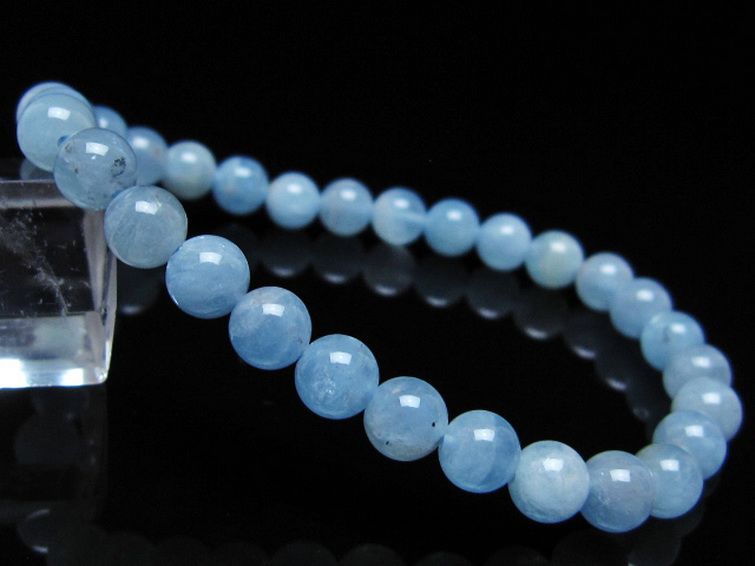 アクアマリンブレスレット 6mm [t35-20817] 1枚目