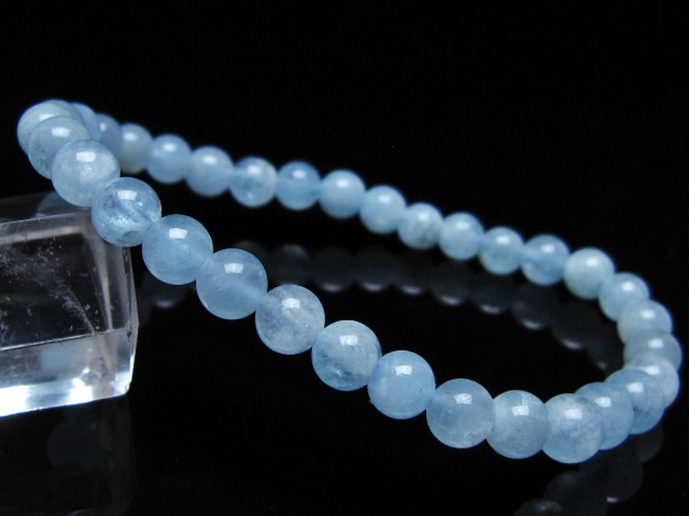 アクアマリンブレスレット 6mm [T35-20831] 1枚目