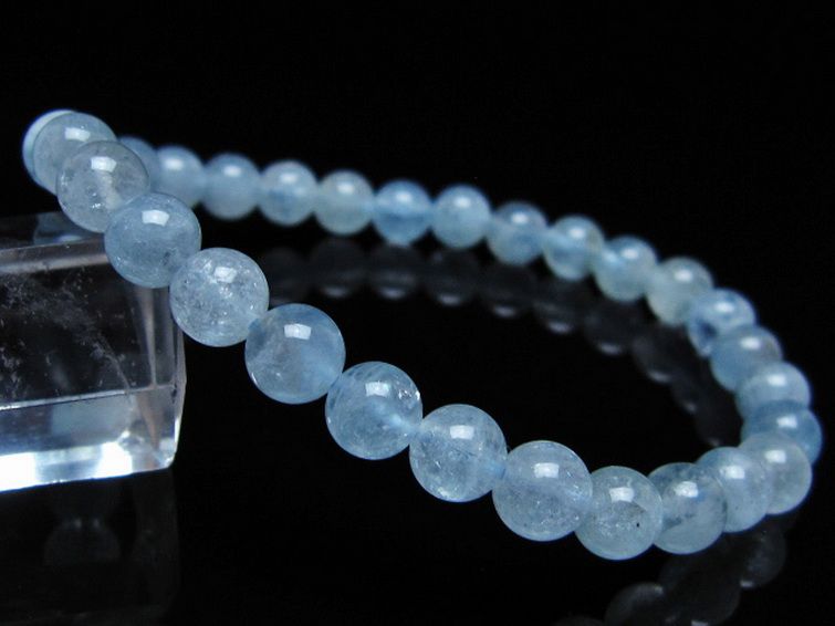 アクアマリンブレスレット 6mm [t35-20833] 1枚目