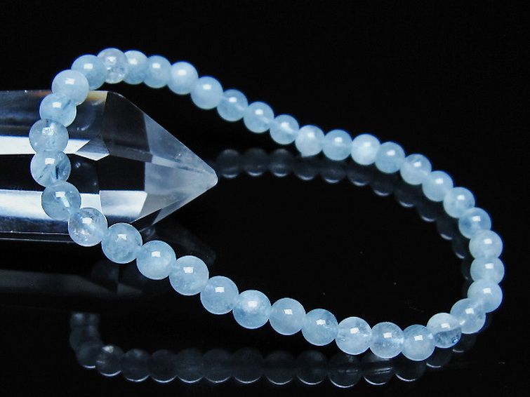 アクアマリンブレスレット 5mm [t35-21115] 1枚目